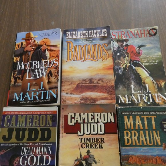 Lot of 9 Vintage Western Paperback Books Various Authors - Picture 2 of 8